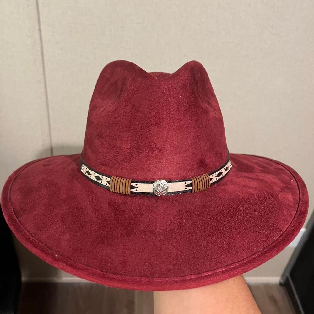 Western Women's Burgundy Hat